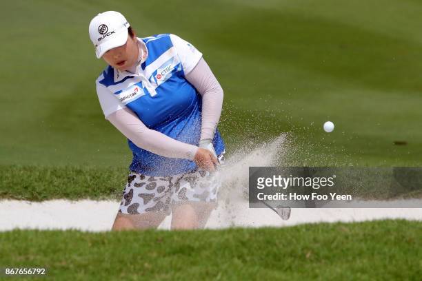 Shanshan Feng of China during day four of the Sime Darby LPGA Malaysia at TPC Kuala Lumpur East Course on October 29, 2017 in Kuala Lumpur, Malaysia.