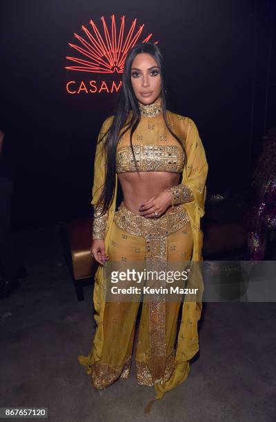 Kim Kardashian attends Casamigos Halloween Party on October 27, 2017 in Los Angeles, California.