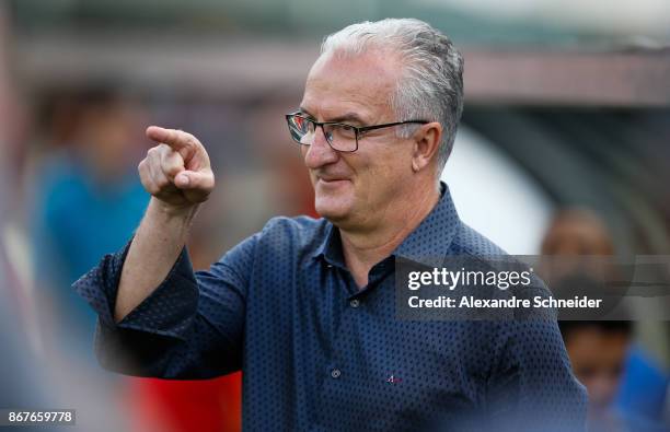 Dorival Junior, head coach of Sao Paulo in action during the match between Sao Paulo and Santos for the Brasileirao Series A 2017 at Pacaembu Stadium...