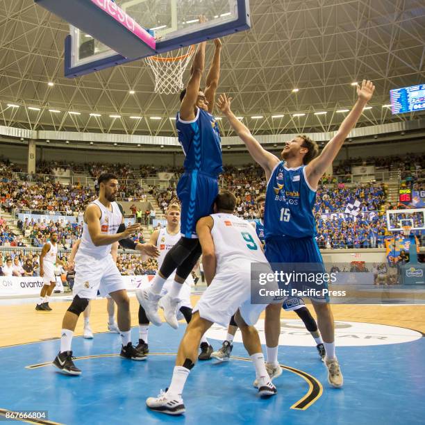 Felipe Reyes during Real Madrid victory over San Pablo Burgos in Liga Endesa regular season game celebrated in Burgos at Coliseum Burgos. October...