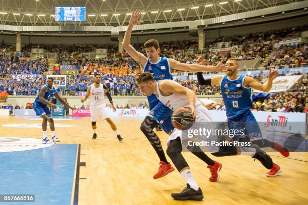 Luka Doncic during Real Madrid victory over San Pablo Burgos in Liga Endesa regular season game celebrated in Burgos at Coliseum Burgos. October 28nd...