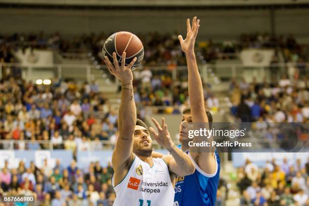 Facundo Campazzo during Real Madrid victory over San Pablo Burgos in Liga Endesa regular season game celebrated in Burgos at Coliseum Burgos. October...