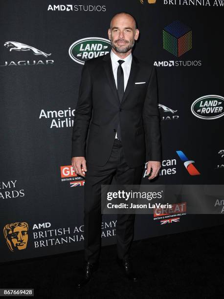 Actor Paul Blackthorne attends the 2017 AMD British Academy Britannia Awards at The Beverly Hilton Hotel on October 27, 2017 in Beverly Hills,...