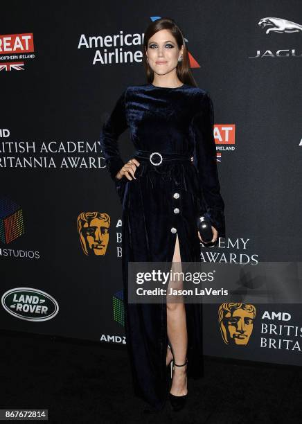 Actress Charity Wakefield attends the 2017 AMD British Academy Britannia Awards at The Beverly Hilton Hotel on October 27, 2017 in Beverly Hills,...