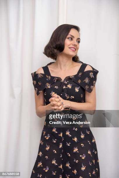 Mila Kunis at "A Bad Moms Christmas" Press Conference at the SLS Hotel on October 27, 2017 in Beverly Hills, California.