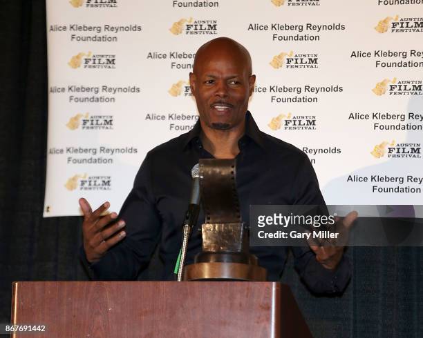 October 28: Keenen Ivory Wayans attends the AFF Awards Luncheon during Austin Film Festival at the Austin Club on October 28, 2017 in Austin, Texas.