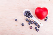 Blueberries rich in anti-oxidants and flavonoid anthocyanin has health benefits.