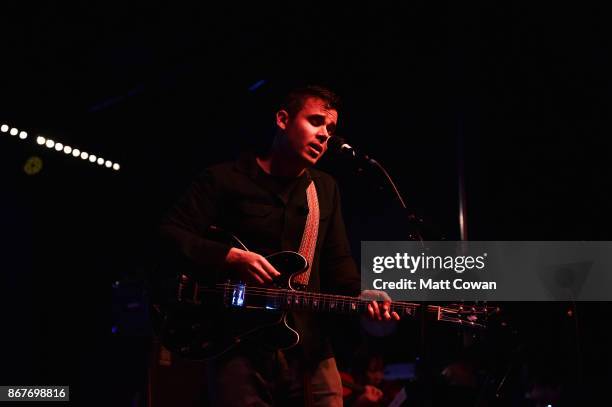 Rostam Batmanglij as Rostam Performs at the Growlers 6 Festival at the LA Waterfront on October 28, 2017 in San Pedro, California.