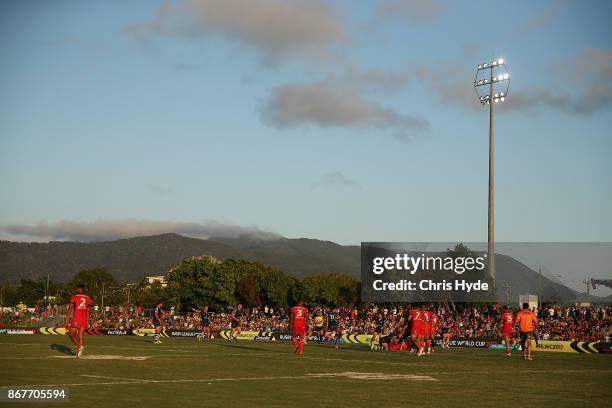 General view during the 2017 Rugby League World Cup match between Scotland and Tonga at Barlow Park on October 29, 2017 in Cairns, Australia.