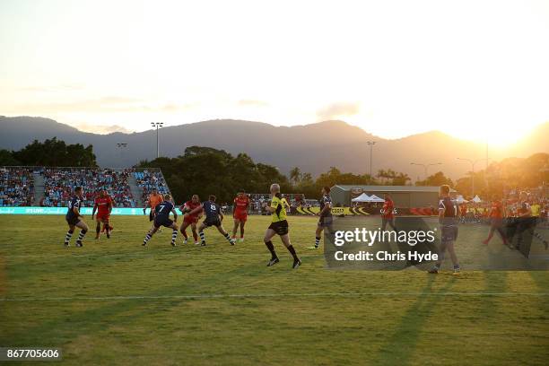 General view during the 2017 Rugby League World Cup match between Scotland and Tonga at Barlow Park on October 29, 2017 in Cairns, Australia.