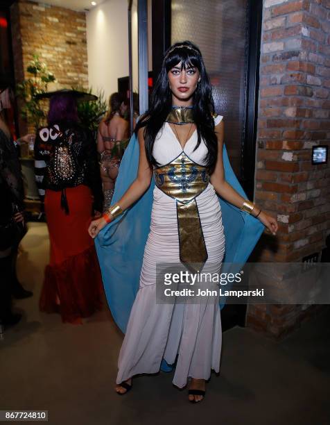 Model Mariana Downing attends Luann de Lesseps & Dita Von Teese host Halloween party at Manor849 on October 28, 2017 in New York City.