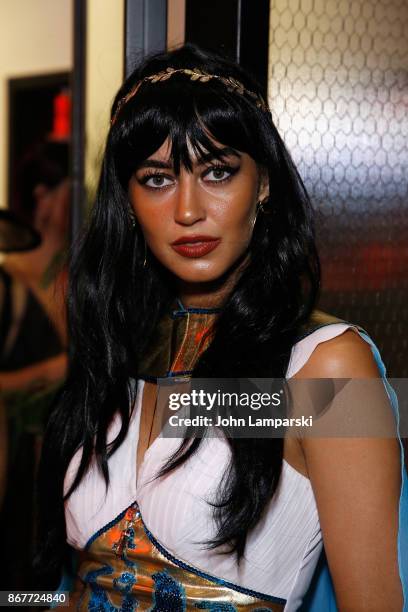 Model Mariana Downing attends Luann de Lesseps & Dita Von Teese host Halloween party at Manor849 on October 28, 2017 in New York City.