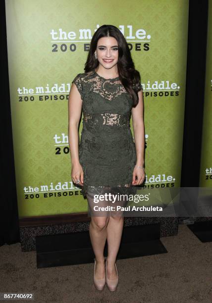 Actress Daniela Bobadilla attends ABC's "The Middle" 200th episodes celebration at the Fig & Olive on October 28, 2017 in West Hollywood, California.