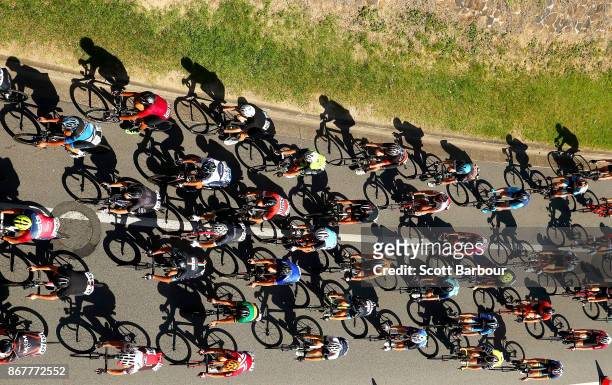 General view during the Cycling Road Race Test Event along Currumbin Bay on October 29, 2017 in the Gold Coast, Australia. The Road Race is a test...