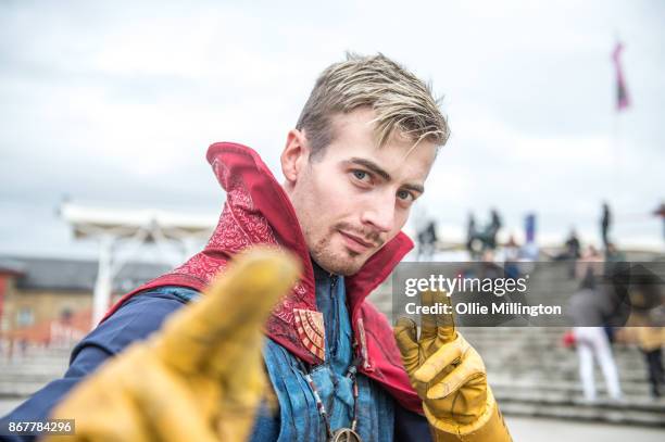 Cosplayer in character as Dr Strange during day 3 of the MCM London Comic Con 2017 held at the ExCel on October 28, 2017 in London, England.