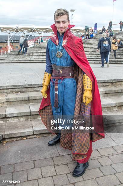 Cosplayer in character as Dr Strange during day 3 of the MCM London Comic Con 2017 held at the ExCel on October 28, 2017 in London, England.