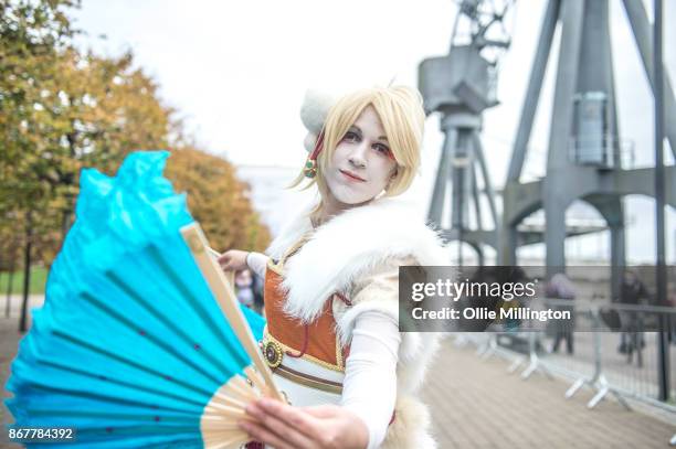 Cosplayers in character as Ninetails during Day 3 of the MCM London Comic Con 2017 held at the ExCel on October 28, 2017 in London, England.