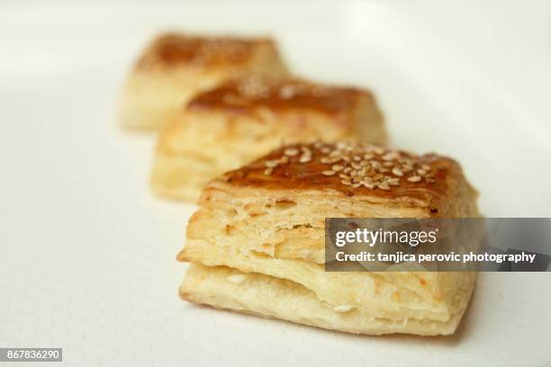 baked puff pastry - puff pastry stock pictures, royalty-free photos & images