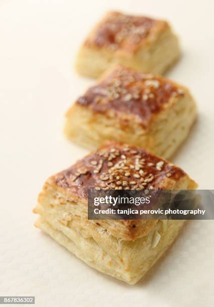 baked puff pastry - puff pastry stock pictures, royalty-free photos & images