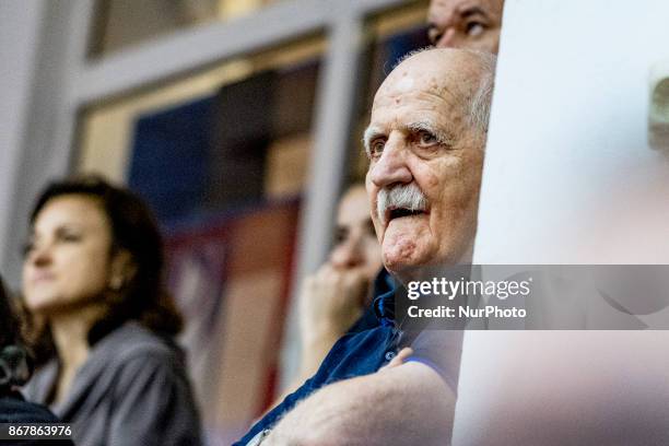 Steaua Bucharest legend - Dumitru Lecca - during the LNBM - Men's National Basketball League game between CSM Steaua Bucharest and CS Politehnica...