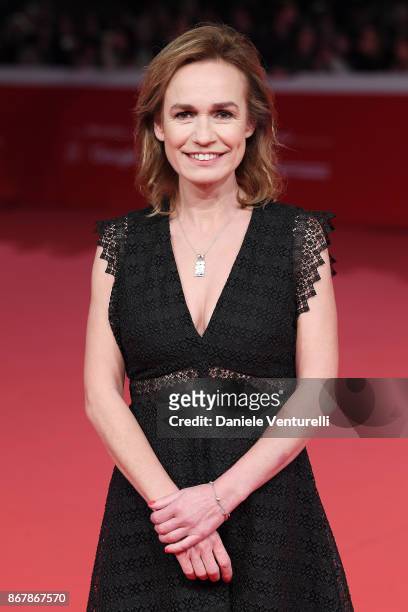 Sandrine Bonnaire walks a red carpet for 'Catch the Wind ' during the 12th Rome Film Fest at Auditorium Parco Della Musica on October 29, 2017 in...