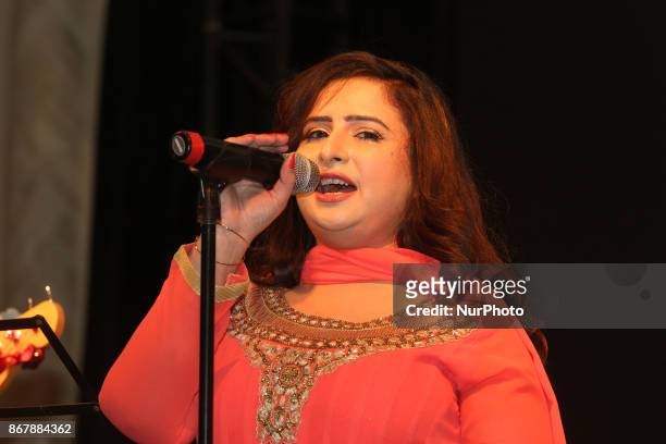 Acclaimed Pakistani singer Farwa Khan performs in Brampton, Ontario, Canada on 28 October 2017.