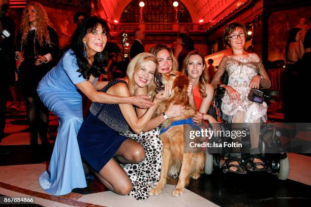 German singer Dunja Rajter, German presenter Nina Ruge, German actress Alexandra Kamp, German presenter Jule Goelsdorf and a Vita Team aduring the...