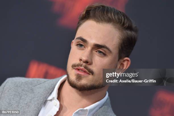 Actor Dacre Montgomery arrives at the premiere of Netflix's 'Stranger Things' Season 2 at Regency Bruin Theatre on October 26, 2017 in Los Angeles,...
