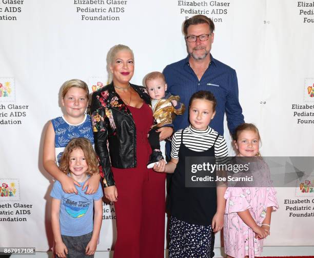 Tori Spelling, Dean McDermott and family at The Elizabeth Glaser Pediatric AIDS Foundation's 28th annual 'A Time For Heroes' family festival at...