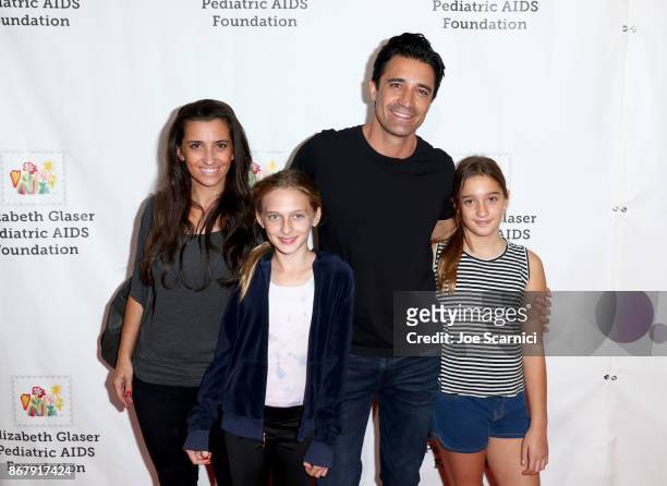 Carole Marini, Gilles Marini and family at The Elizabeth Glaser Pediatric AIDS Foundation's 28th annual 'A Time For Heroes' family festival at...