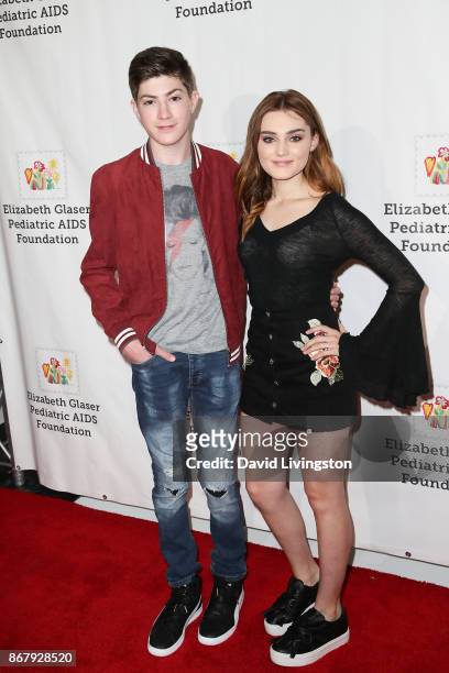 Mason Cook and Meg Donnelly attend the Elizabeth Glaser Pediatric AIDS Foundation's 28th Annual "A Time For Heroes" Family Festival at Smashbox...