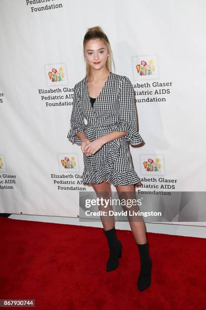 Lizzy Greene attends the Elizabeth Glaser Pediatric AIDS Foundation's 28th Annual "A Time For Heroes" Family Festival at Smashbox Studios on October...