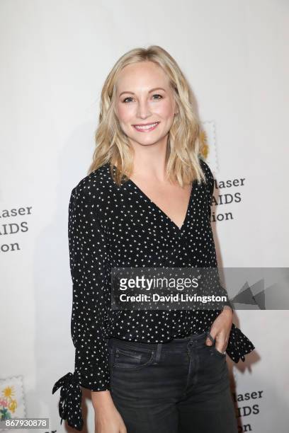 Candice King attends the Elizabeth Glaser Pediatric AIDS Foundation's 28th Annual "A Time For Heroes" Family Festival at Smashbox Studios on October...