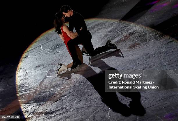 Tessa Virtue and Scott Moir of Canada perform in the exhibition gala during the ISU Grand Prix of Figure Skating at Brandt Centre on October 29, 2017...