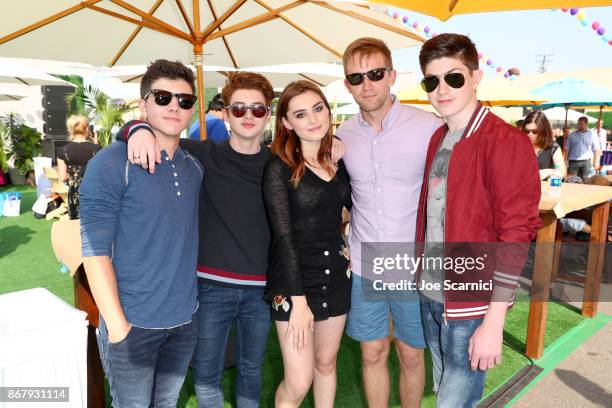Bradley Steven Perry, Thomas Barbusca, Meg Donnelly, Jason Dolley, and Mason Cook at The Elizabeth Glaser Pediatric AIDS Foundation's 28th annual 'A...