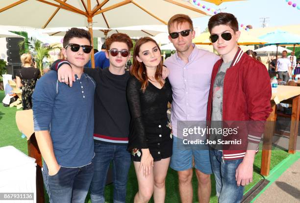 Bradley Steven Perry, Thomas Barbusca, Meg Donnelly, Jason Dolley, and Mason Cook at The Elizabeth Glaser Pediatric AIDS Foundation's 28th annual 'A...