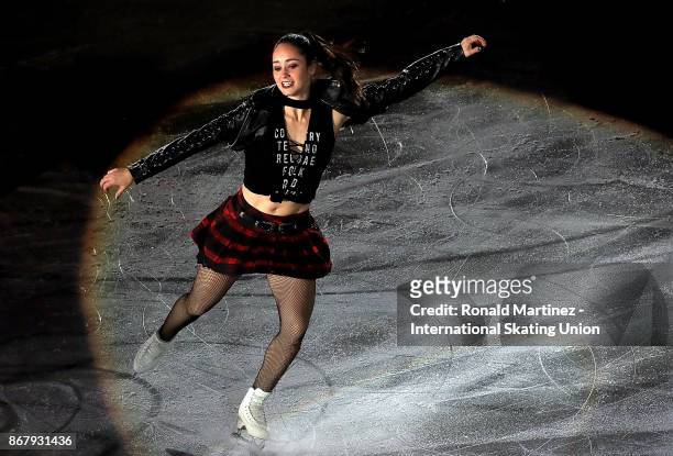 Kaetlyn Osmond of Canada performs in the exhibition gala during the ISU Grand Prix of Figure Skating at Brandt Centre on October 29, 2017 in Regina,...