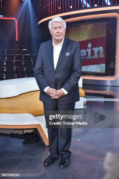 Peter Weck during the TV show 'Klein gegen Gross - Das unglaubliche Duell' at Studio Berlin on October 29, 2017 in Berlin, Germany.