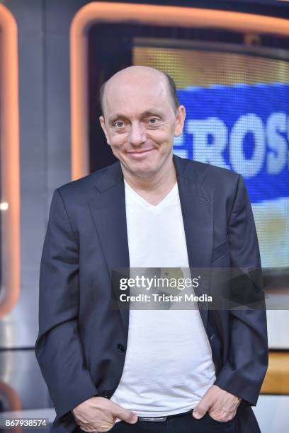 Bernhard Hoecker during the TV show 'Klein gegen Gross - Das unglaubliche Duell' at Studio Berlin on October 29, 2017 in Berlin, Germany.