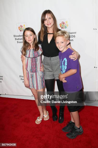 Kellie Martin and family attend the Elizabeth Glaser Pediatric AIDS Foundation's 28th Annual "A Time For Heroes" Family Festival at Smashbox Studios...