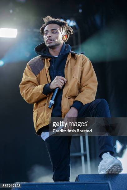 Rapper Amine performs during the Voodoo Music + Arts Experience at City Park on October 29, 2017 in New Orleans, Louisiana.
