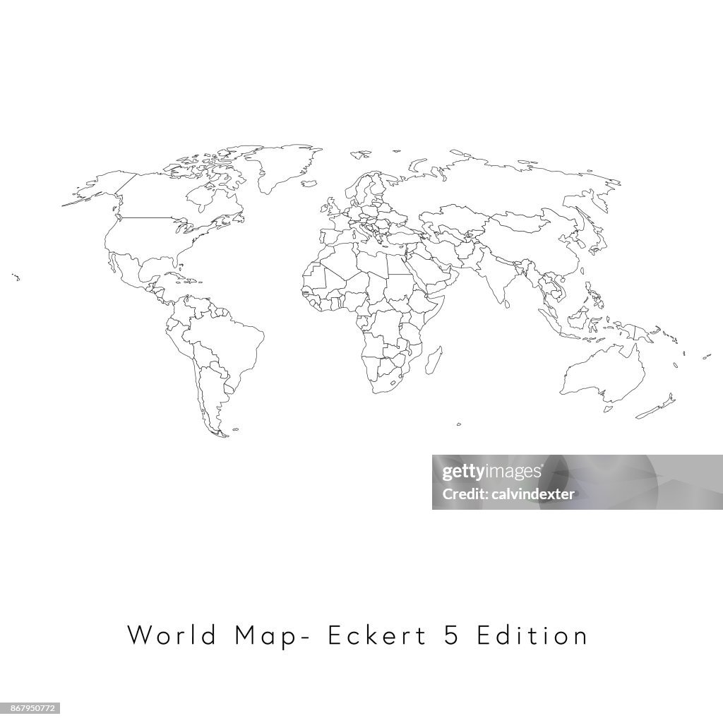 World Map Eckert 5 edition
