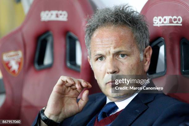 Sinisa Mihajlovic, head coach of Torino FC, looks on before the Serie A football match between Torino FC and Cagliari Calcio . Torino Fc wins 2-1...