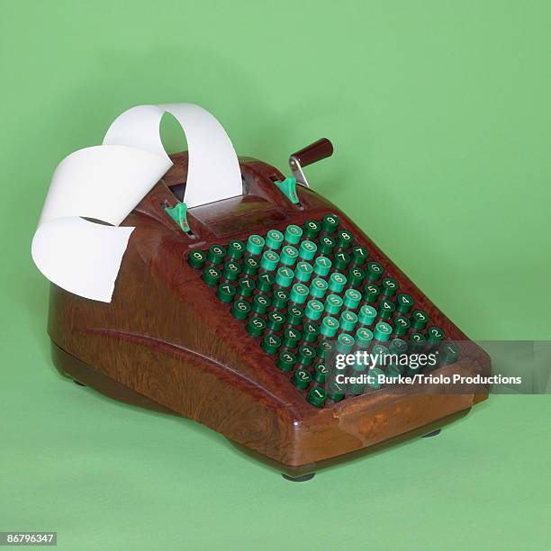 adding machine - retro calculator stock pictures, royalty-free photos & images