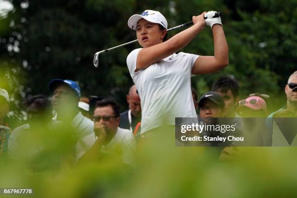 Sei Young Kim of South Korea in action during day four of the Sime Darby LPGA Malaysia at TPC Kuala Lumpur East Course on October 29, 2017 in Kuala...