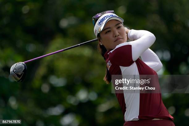 So Yuen Ryu of South Korea in action during day four of the Sime Darby LPGA Malaysia at TPC Kuala Lumpur East Course on October 29, 2017 in Kuala...