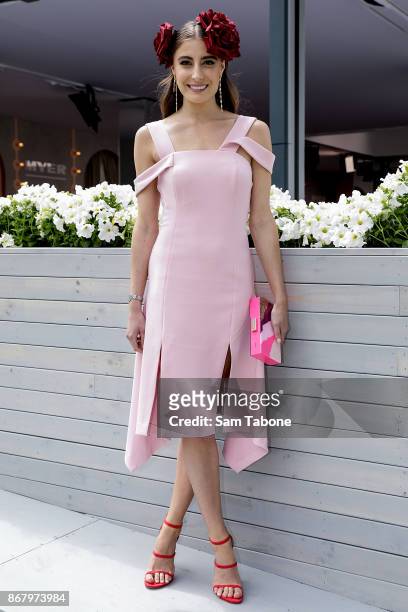 Rebecca Harding during the Melbourne Cup Carnival Launch at Flemington Racecourse on October 30, 2017 in Melbourne, Australia.