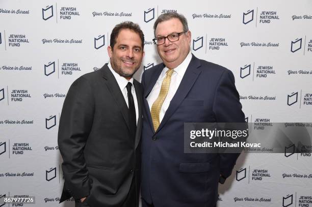 Honoree Brett Ratner and Marty Singer attend the Jewish National Fund Los Angeles Tree Of Life Dinner at Loews Hollywood Hotel on October 29, 2017 in...