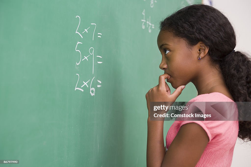 Girl problem solving