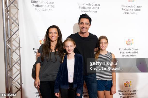 Carole Marini, Giles Marini and family attend The Elizabeth Glaser Pediatric AIDS Foundation's 28th Annual 'A Time For Hereos' Family Festival at...